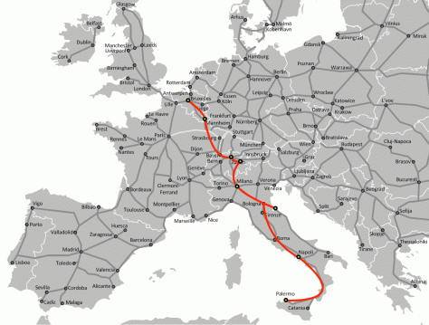 At the very least, it looks like a straight line. (Damn you San Marino!)