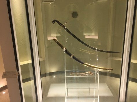 The sword of Jose de San Martin, hero of Argentina.